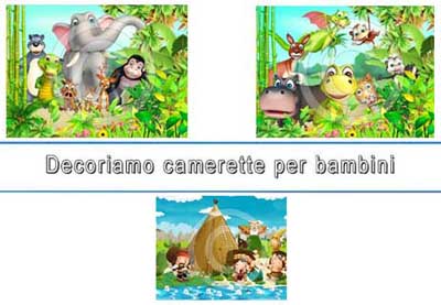 Disegni muri camerette bambini Decorare camerette per bimbi