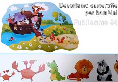 Decorazione con disegni per camerette bimbi Dacorare con disegni di fantasia camerette per bimbi