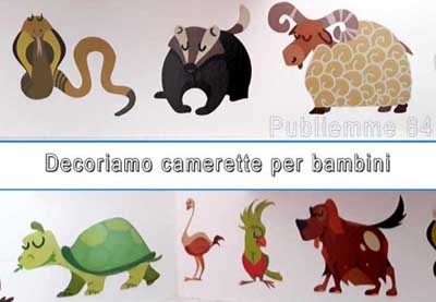 Decorazione di pareti per camerette di bambini Decoriamo con disegni le camerette per bambini