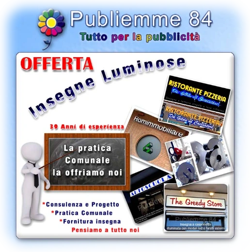 Insegna luminosa Promozione Insegna luminosa Offerta