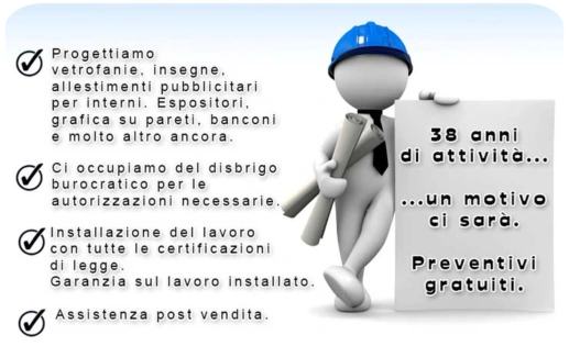 Vetrofanie e insegne luminose Vetrofanie, insegne luminose e grafica per interni
