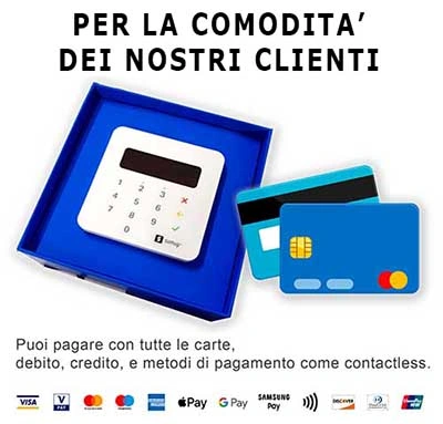 Puoi pagare anche con tutte le carte da Publiemme 84