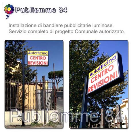 Bandiere luminose Roma bandiere luminose con palo