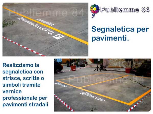 Segnaletica stradale per pavimenti